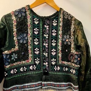 Vintage bolero sequin ribbon jacket 1940s - 60s.